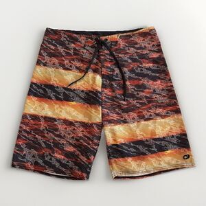 The Realm Men’s Board Shorts Swim 34 Multicolor Y2K Beach Pockets Skater Surf